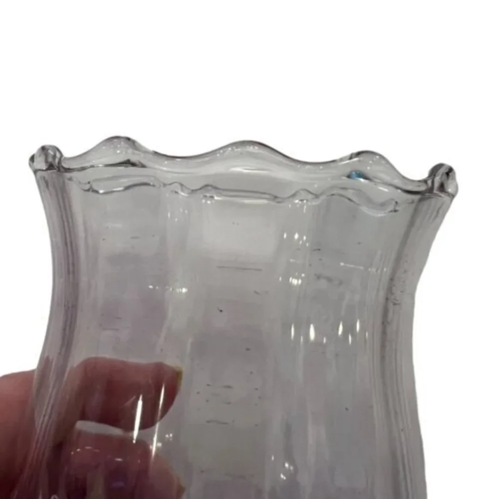 Light Purple Glass CANDLE HOLDER Cottagecore Farmhouse 4